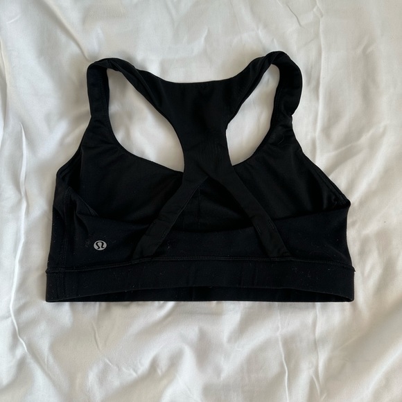 Lululemon Black Sports Bra Sz 6 - Picture 2 of 4